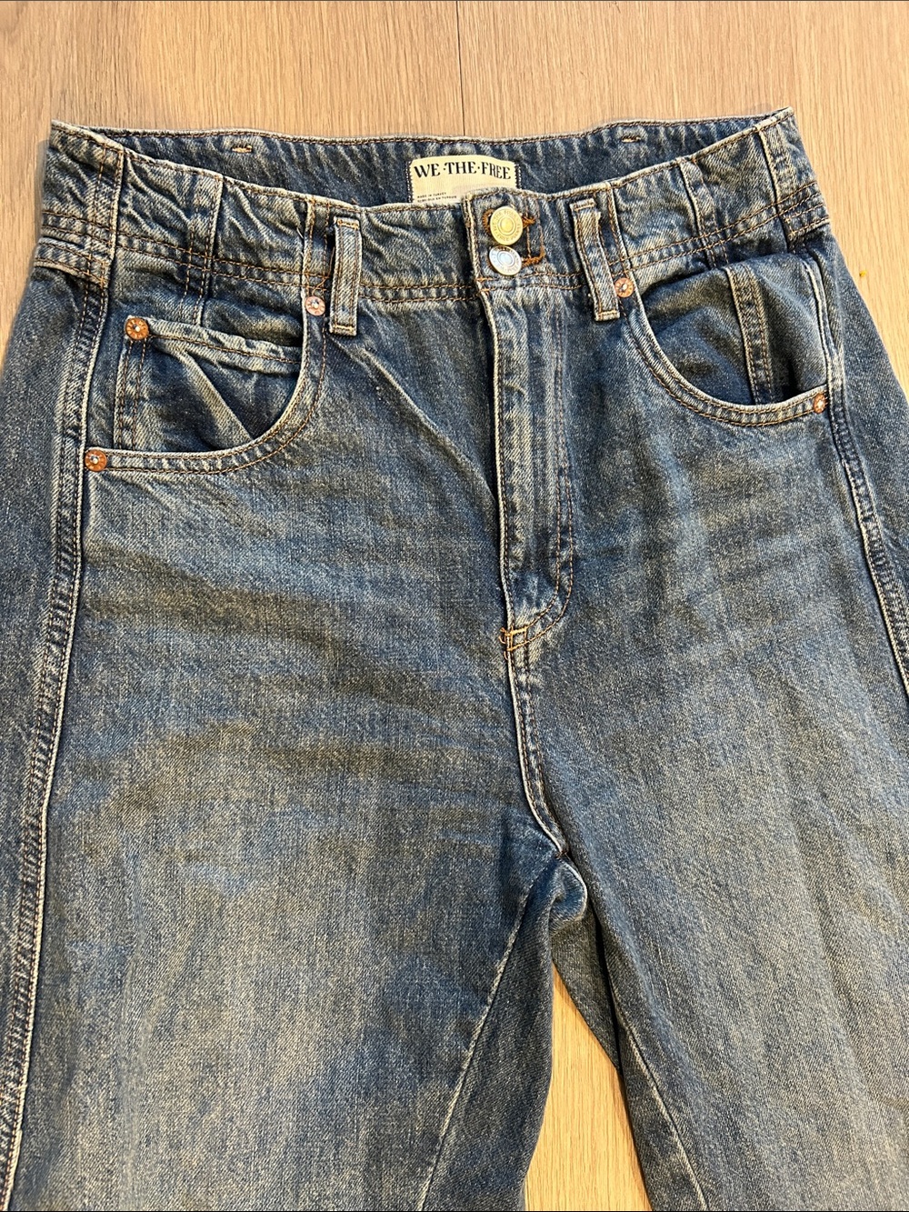 Free People Denim Jeans - Washed Blue